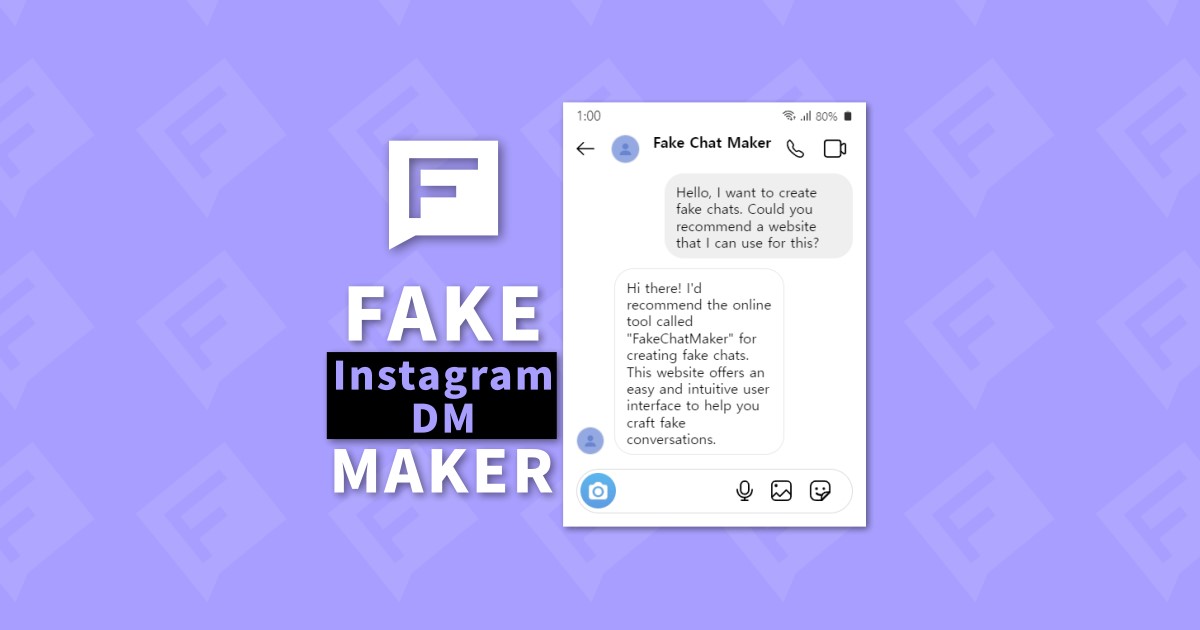 faux message instagram